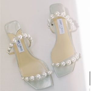 Jimmy Choo Pearl Heeled Leather Sandals